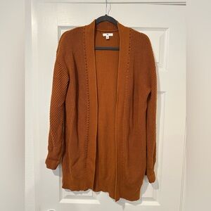 BP Rust Open-Front Cardigan Sweater size S